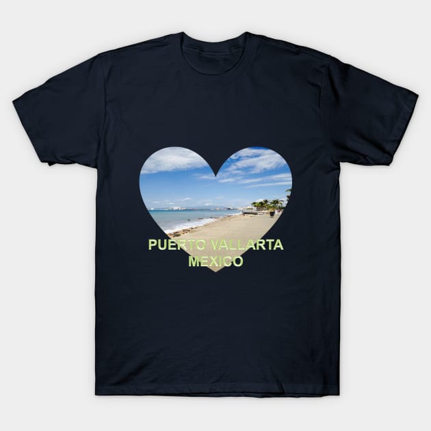 Love Puerto Vallarta Mexico Beach T-Shirt by especialescosas